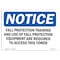 Signmission OSHA, Fall Protection Training & Use Of Fall, 14in X 10in Rigid Plastic, 14" W, 10" H, Landscape OS-NS-P-1014-L-12473 - alternate 1